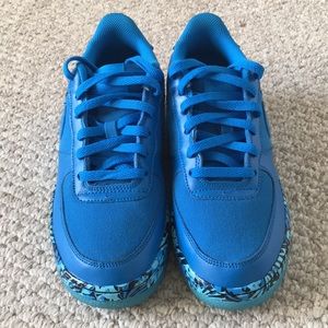Blue Tropical Beach Air Forces Ones/ Worn About 6t